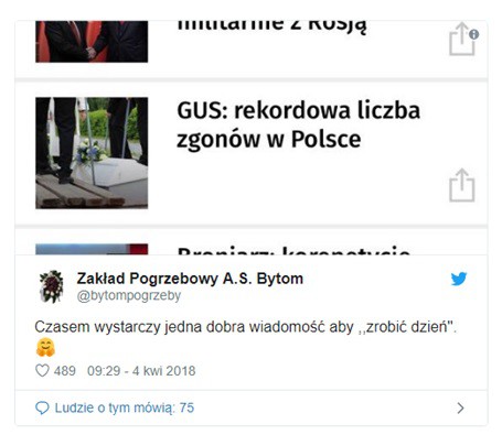 Twitter zakład pogrzebowy bytom